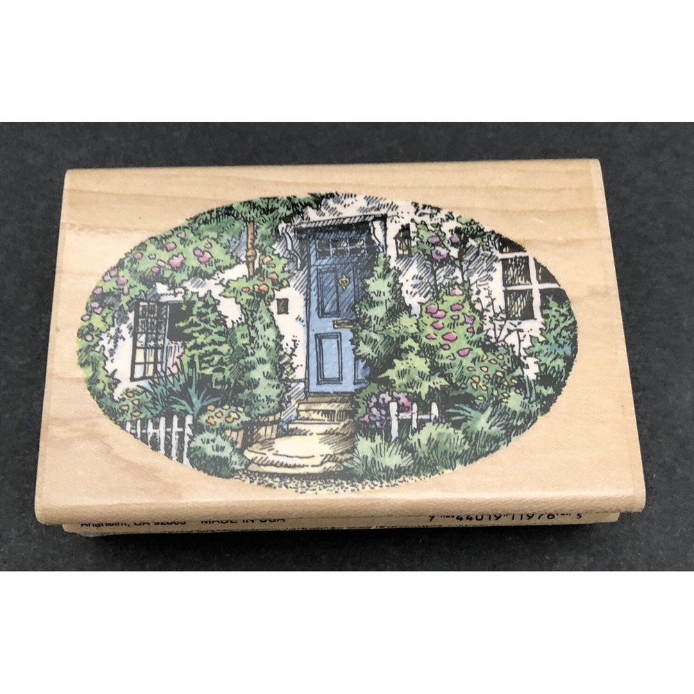 Stampendous The Blue Door MO Wood Mounted Rubber Stamp Etchling 1996
